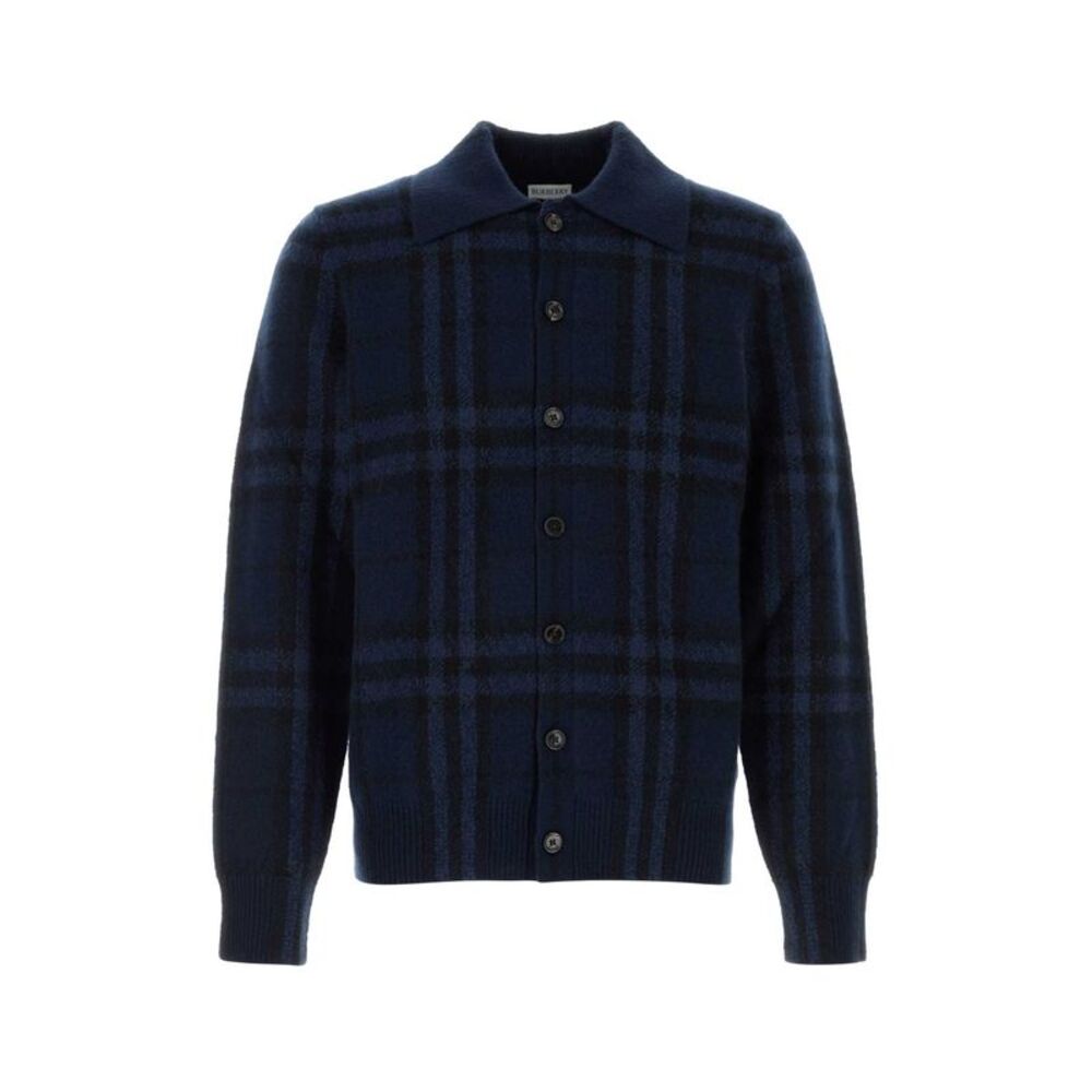 Burberry Men Embroidered Cashmere Cardigan